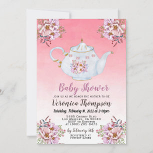 Einladung zur High Tea Party Baby Shower