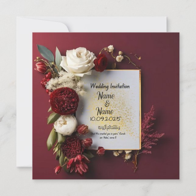 Einladung zur Hochzeit (Vorderseite)