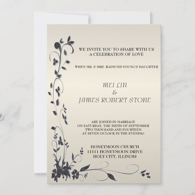 Einladung zur Hochzeit (Vorderseite)