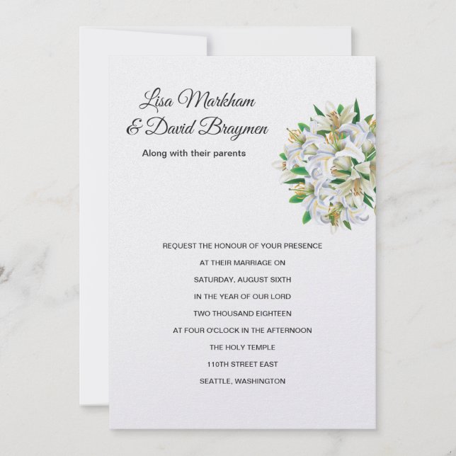 Einladung zur Hochzeit (Vorderseite)