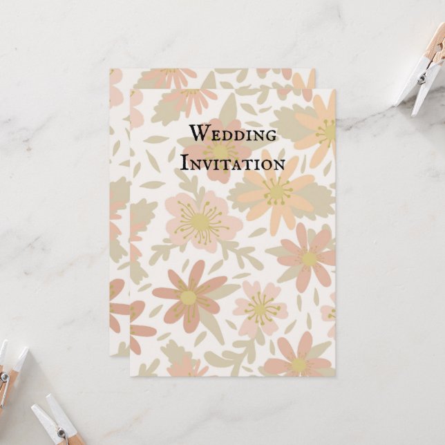 Einladung zur Hochzeit (Vorderseite/Rückseite Beispiel)