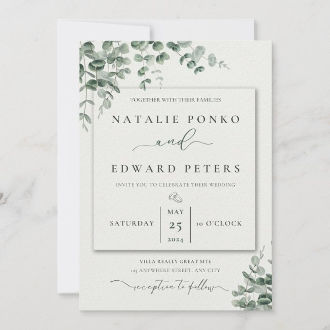 Einladung zur Hochzeit (Vorderseite)