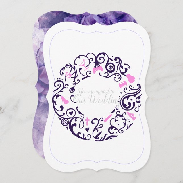 Einladung zur Hochzeit (Vorne/Hinten)