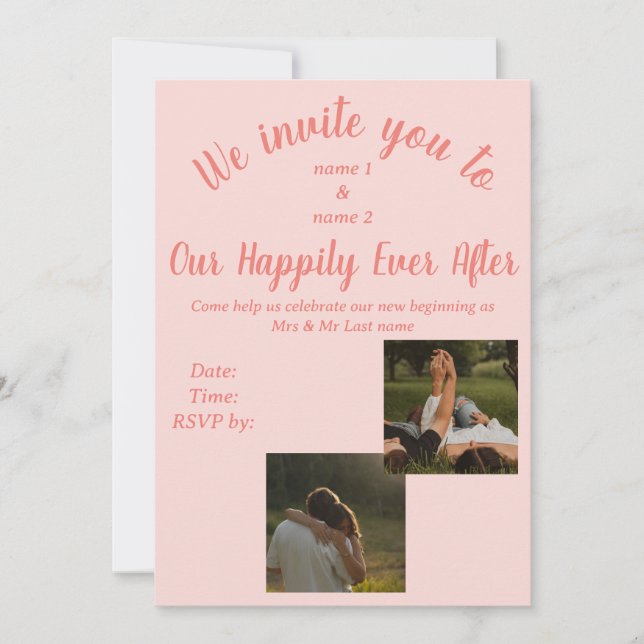 Einladung zur Hochzeit (Vorderseite)