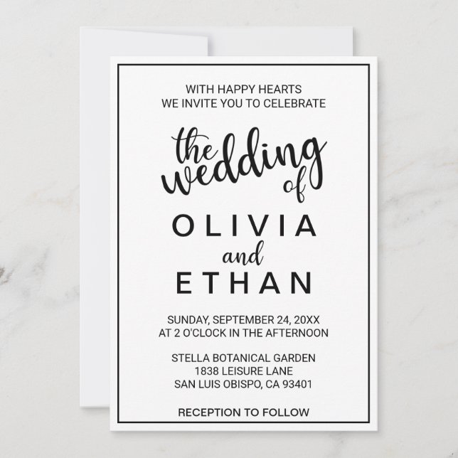 Einladung zur Hochzeit (Vorderseite)