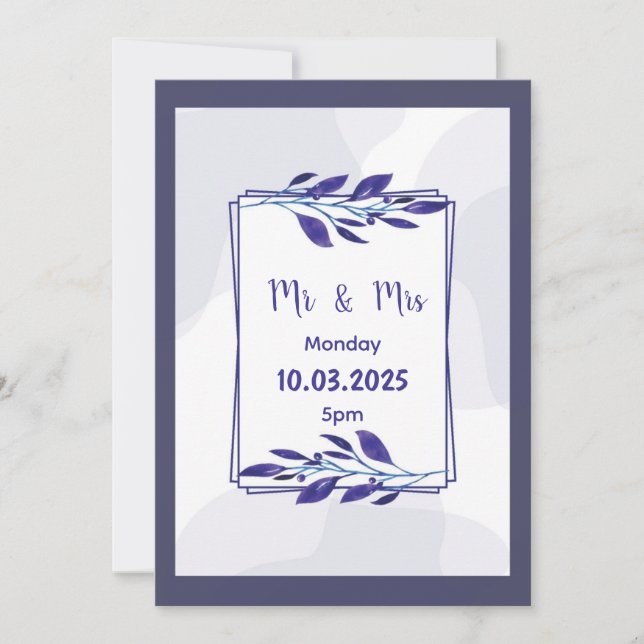 Einladung zur Hochzeit (Vorderseite)