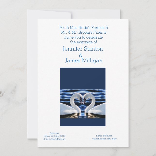 Einladung zur Hochzeit (Vorderseite)