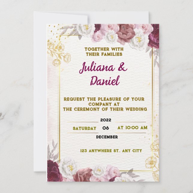 Einladung zur Hochzeit (Vorderseite)