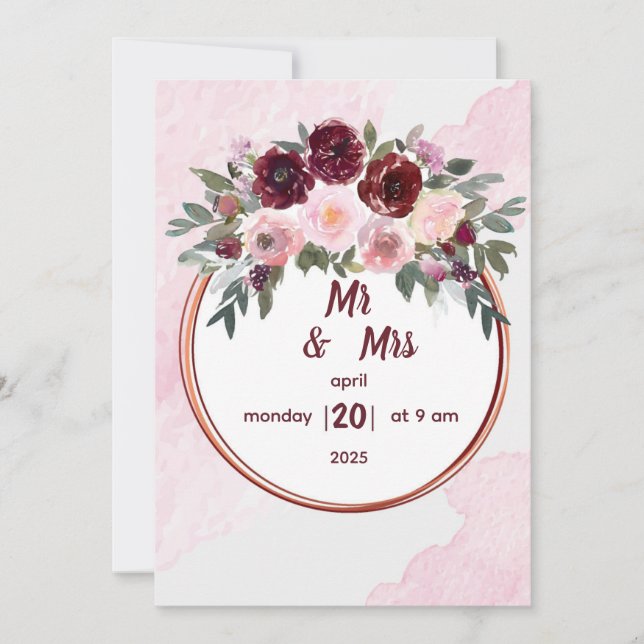 Einladung zur Hochzeit (Vorderseite)