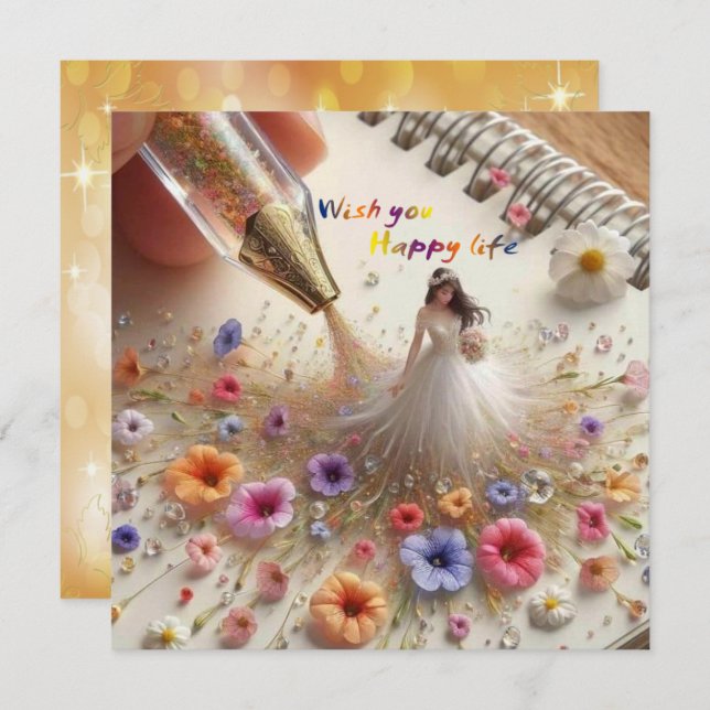 Einladung zur Hochzeit (Vorne/Hinten)