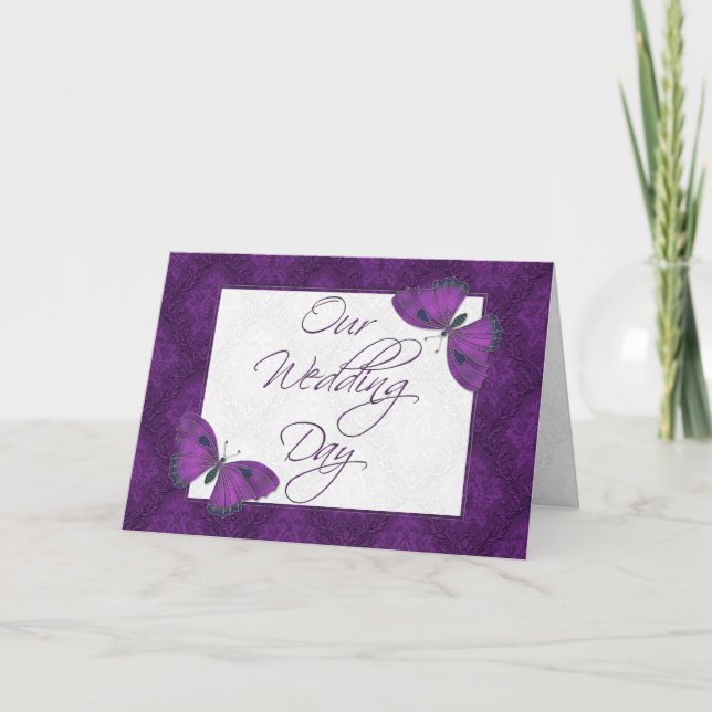 Einladung zur Hochzeit 12x18 Butterfly Brocade Lil (Vorderseite)