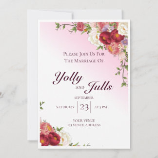 Einladung zur Hochzeit 5" x 7" Karte