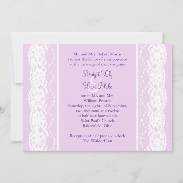 Einladung zur Hochzeit aller Vintagen französische (Vorderseite)