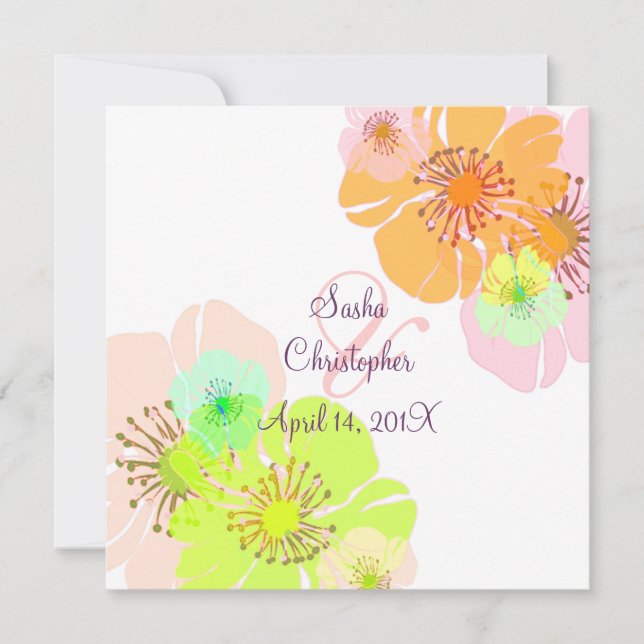 Einladung zur Hochzeit Aloha/Luau (Vorderseite)