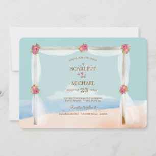 Einladung zur Hochzeit am Strand