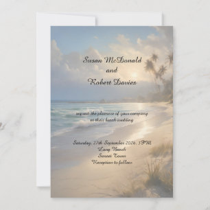Einladung zur Hochzeit am Strand