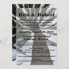 Einladung zur Hochzeit am Strand - Palm Tree II