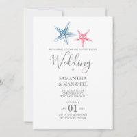 Einladung zur Hochzeit am Strand - Starfish