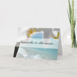 Einladung zur Hochzeit, Aqua Beach Orchid