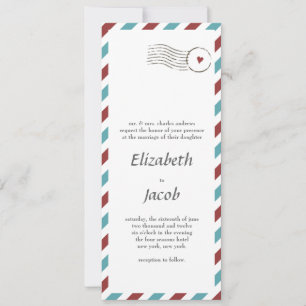 Einladung zur Hochzeit // Art des Luftpost-Briefes
