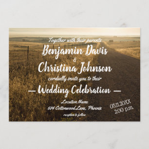 Einladung zur Hochzeit auf der Landstraße