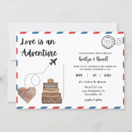 Einladung zur Hochzeit auf der Postkarte - Hochzei