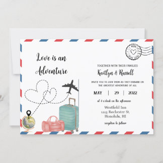 Einladung zur Hochzeit auf der Postkarte - Hochzei