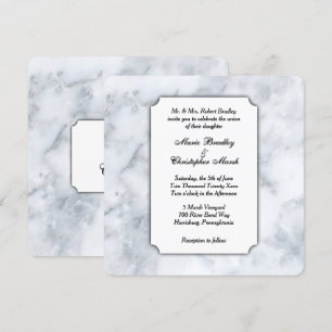 Einladung zur Hochzeit aus weißem Marmor