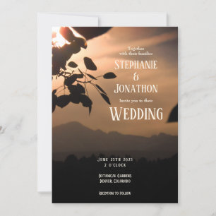 Einladung zur Hochzeit bei Mountain Sunset