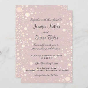 Einladung zur Hochzeit Blush Bubbles