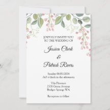 Einladung zur Hochzeit Blütenpastellfarben