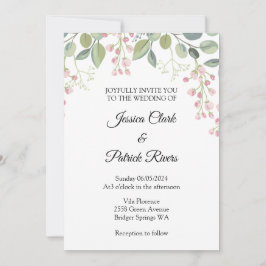 Einladung zur Hochzeit Blütenpastellfarben