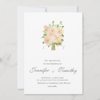 Einladung zur Hochzeit Botanische Dahlie