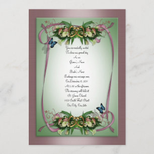 Einladung zur Hochzeit calla lilies Butterflies ma
