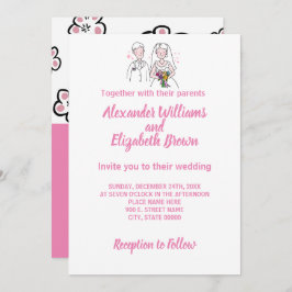 Einladung zur Hochzeit Country Chic Pink Liebe