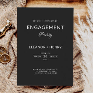 Einladung zur Hochzeit der Black Engagement Party