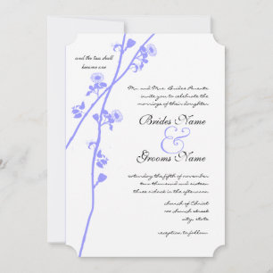 Einladung zur Hochzeit der Blume Periwinkle Wild
