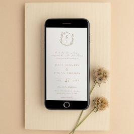 Einladung zur Hochzeit des botanischen Wappen