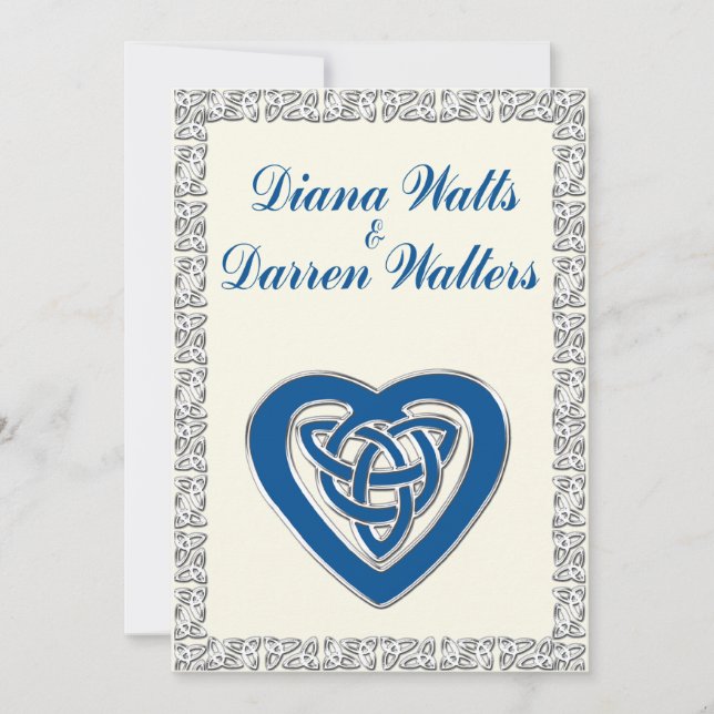 Einladung zur Hochzeit des keltischen Herzens 2 (Vorderseite)