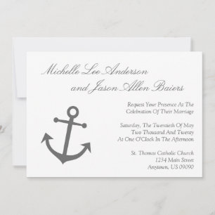 Einladung zur Hochzeit des Nautic Boat Anchor (Gra