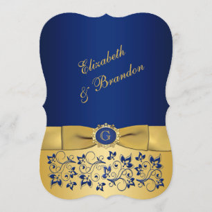 Einladung zur Hochzeit   DRUCKER RIBBON   Blue Gol