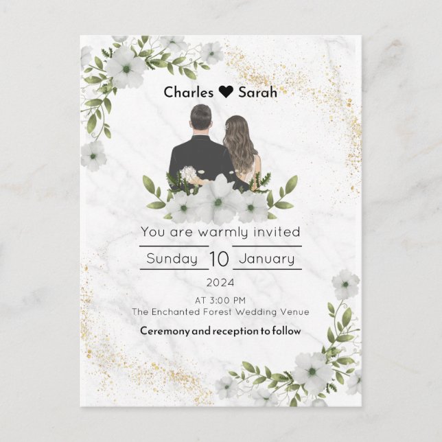 Einladung zur Hochzeit: Eine Blumenmesse (Vorderseite)