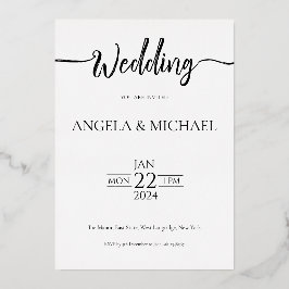 Einladung zur Hochzeit Elegante Kalligraphie