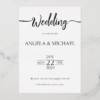 Einladung zur Hochzeit Elegante Kalligraphie