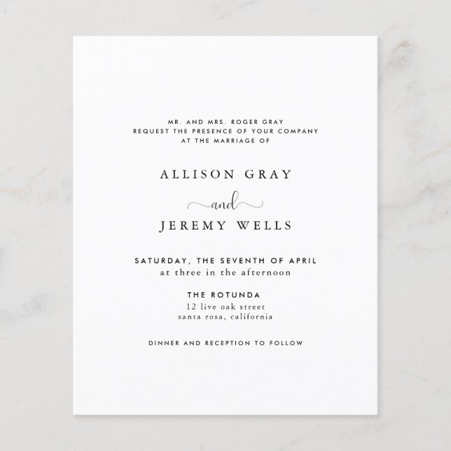 Einladung zur Hochzeit Flyer (Vorne)