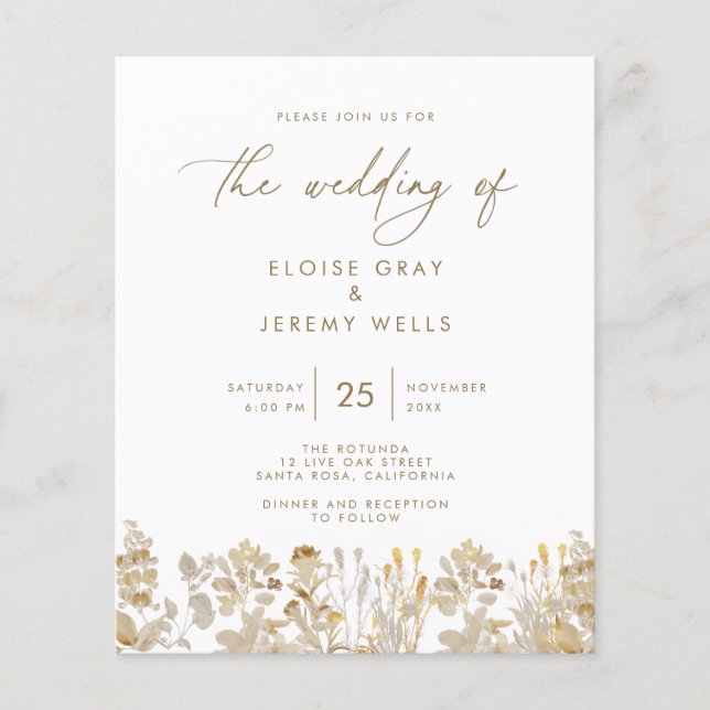 Einladung zur Hochzeit | Flyer Bella (Vorne)