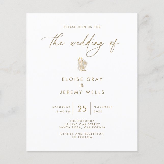 Einladung zur Hochzeit | Flyer Bella (Vorne)