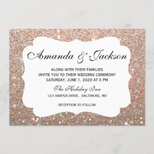 Einladung zur Hochzeit - Glit Fab Two - Rose Gold