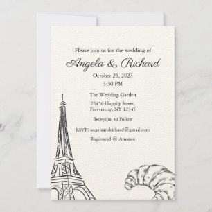 Einladung zur Hochzeit, Hochzeitstag, Paris