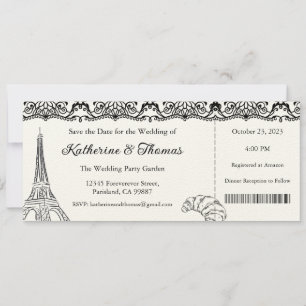 Einladung zur Hochzeit, Hochzeitstag, Paris